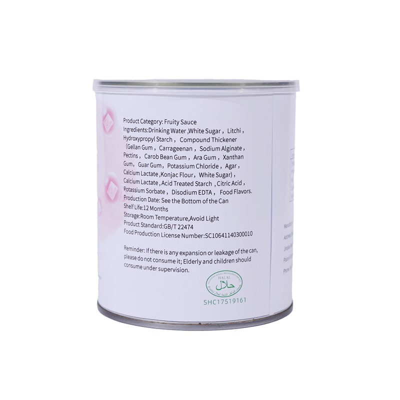 Doking Litchi Pulp Popping Boba (Fruity Sauce) 850 g