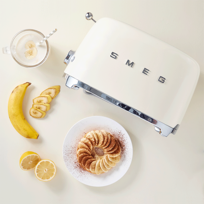 SMEG TSF01CREU Toaster 2 Slice (Cream)